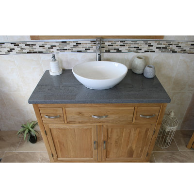 Nya 1000mm Single Bathroom Vanity with Vessel Ceramic Basin