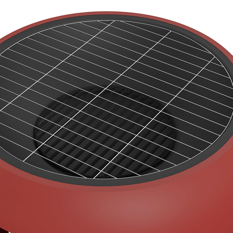Smokeless Outdoor Fire Pit with Lid, Persimmon