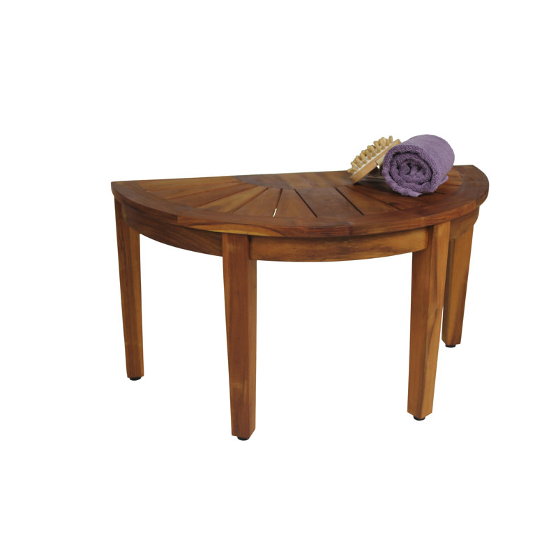 The Original 31.5" Half-Moon Teak Shower Bench