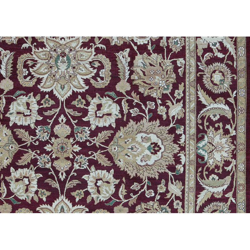 Tapis mauve de haute qualité noué à la main