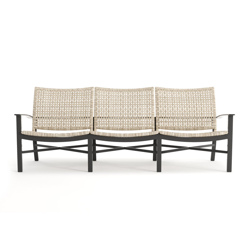 Jasper 86'' Wide Straight Wicker Patio Sofa