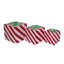 Ensemble de 3 boîtes-cadeaux de Noël à rayures rouges et blanches