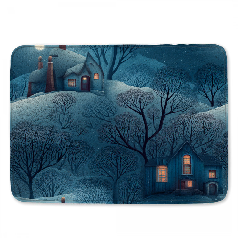 Tapis de bain Winter Night, 24in W x 17in L