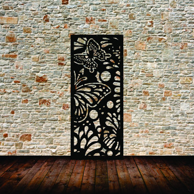 Butterflies Metal Privacy Screen