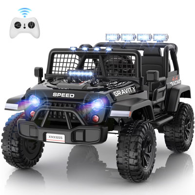 24v Ride On Toys 2-seater Ride On Cars With Remote Control, Electric Truck For Kids, Battery Powered Ride On Truck Car With Battery Display, Music, Le
