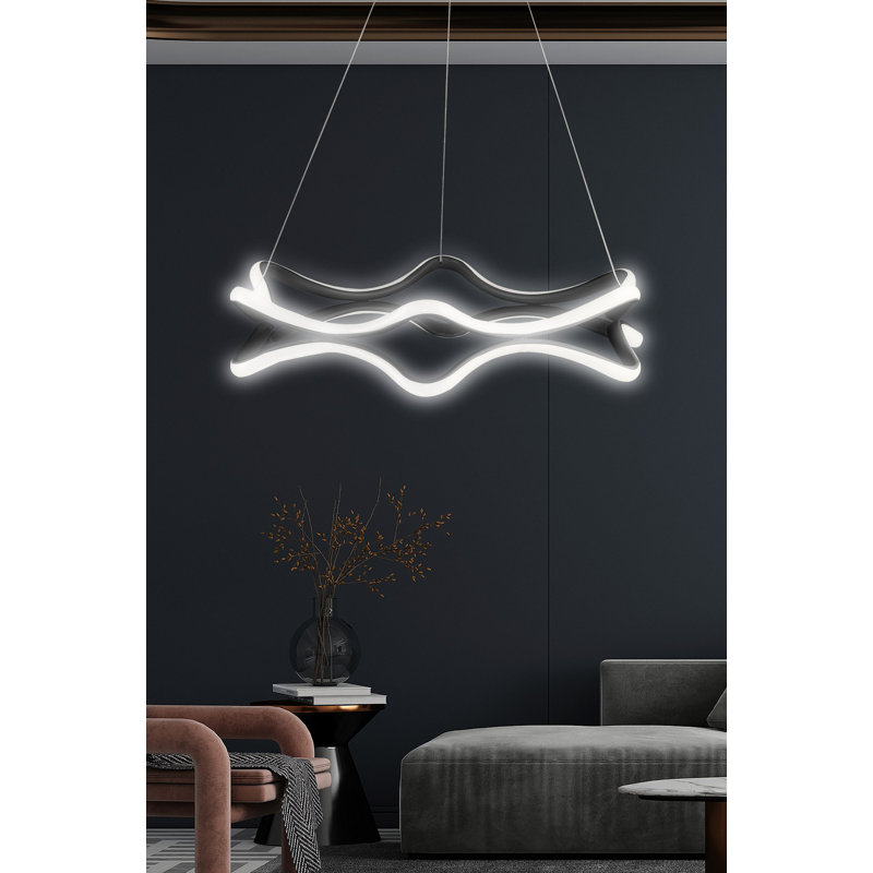Chriselle LED Chandelier, White