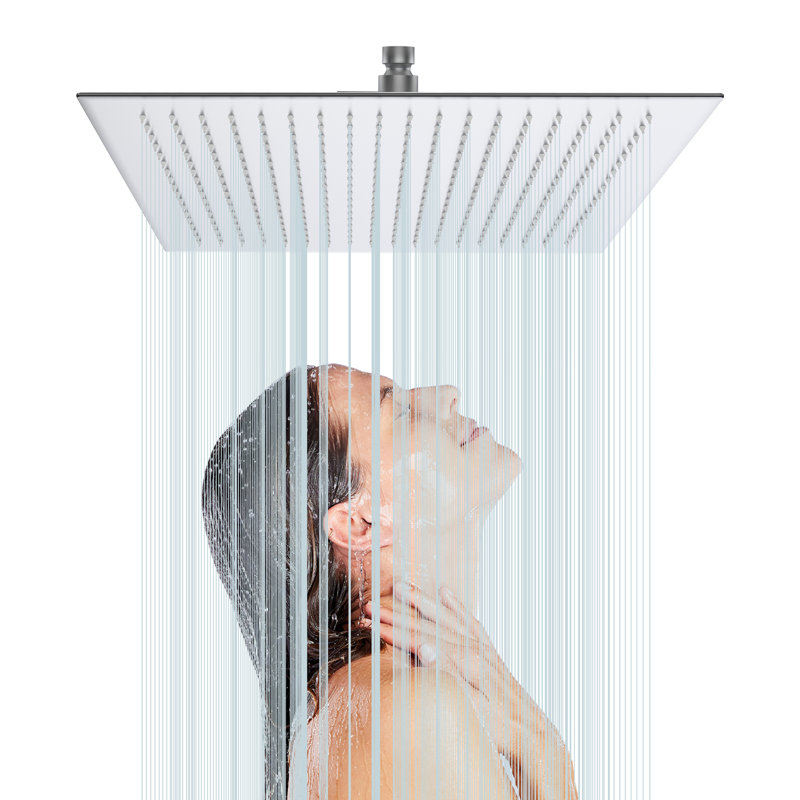 Ultra Thin Rain Shower Head, Brushed Nickel
