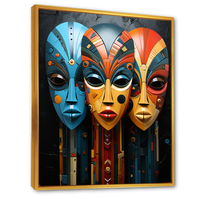 Masques de tribus mystiques d'Afrique sur toile