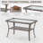 Rectangular Glass Top Outdoor Coffee Table