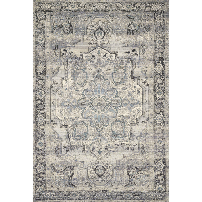 Tapis oriental intérieur / extérieur Cusack, Rectangle 2 pi 5 po x 4 pi