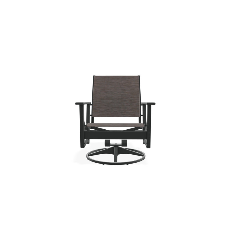 Wexler Swivel Outdoor Lounge Chair, Graphite, James