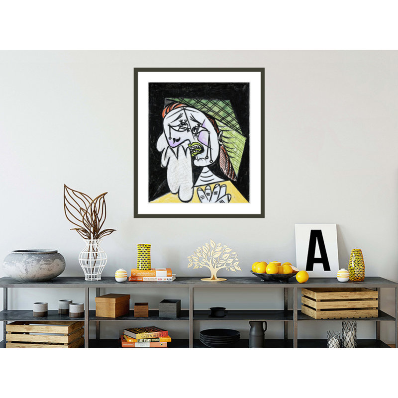 «Weeping Woman with mouchoir» par Pablo Picasso, impression giclée sur cadre, H 38,5 po x l 33,5 po