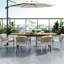 Chaise d'extérieur avec coussin et cadre en fer 2 pièces Fauteuil avec chaises tissées et imperméables Fabrication imperméable Apparence confortable Gris météo