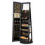 Armoire à bijoux autoportante de 21,5 po de large avec miroir, DEL-1900913729