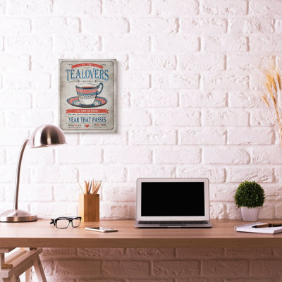 'Tea Lovers Vintage Comic Book Design' by Ester Kay Graphic Art on Canvas