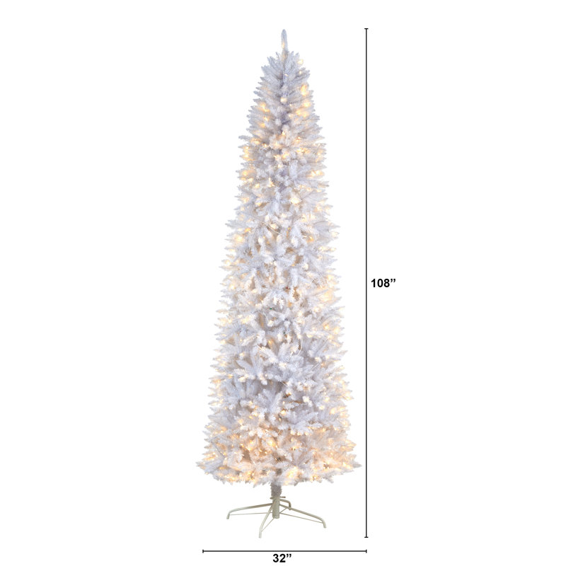 Lighted Artificial Christmas Tree, 9'
