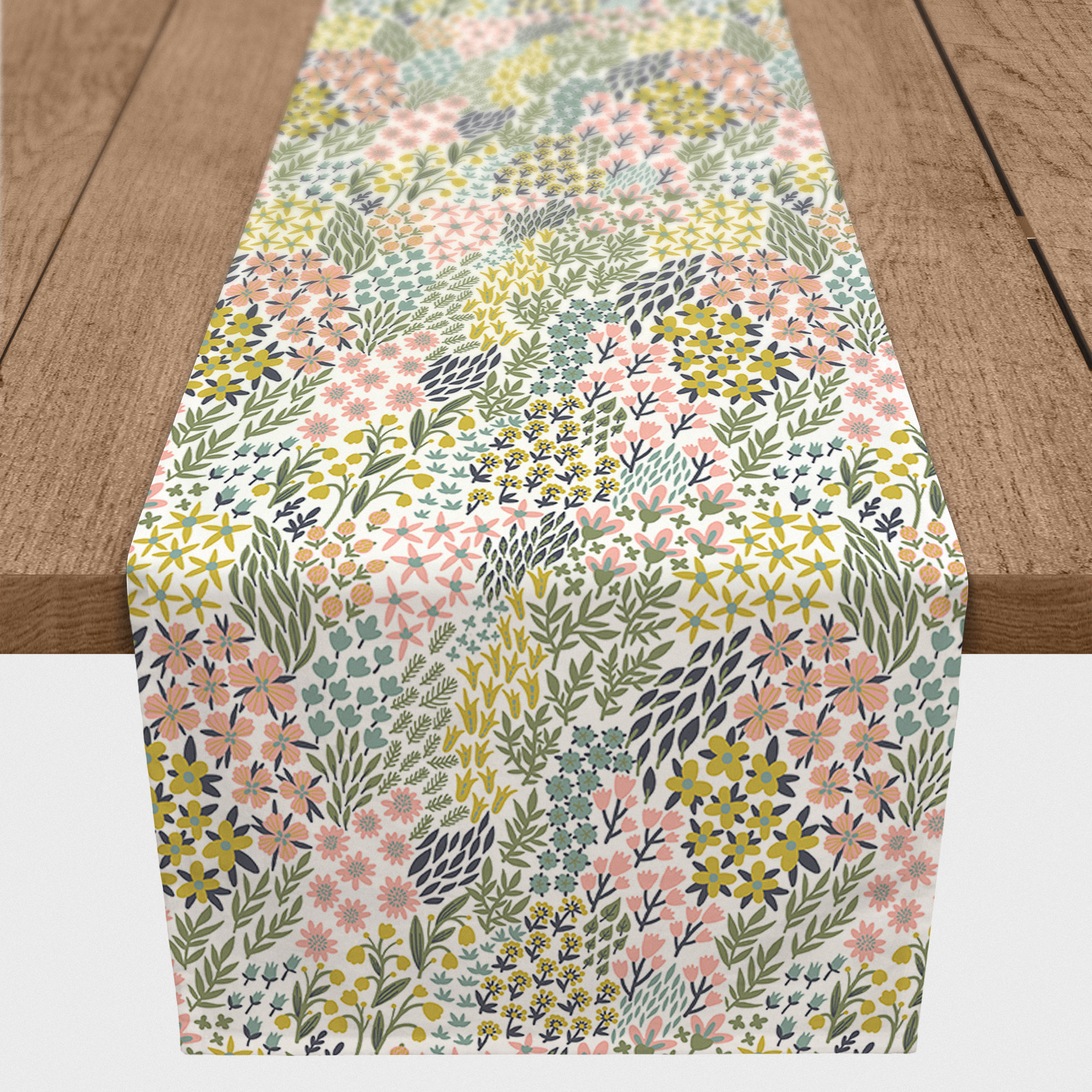 East Urban Home Brazeale Rectangle Floral Polyester Table Runner | Wayfair