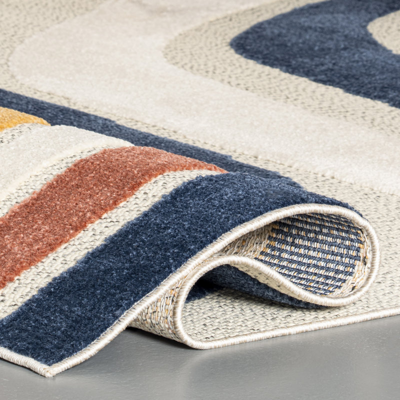 Tapis bleu / multicolore Katina, Rectangle 8 pi x 10 pi