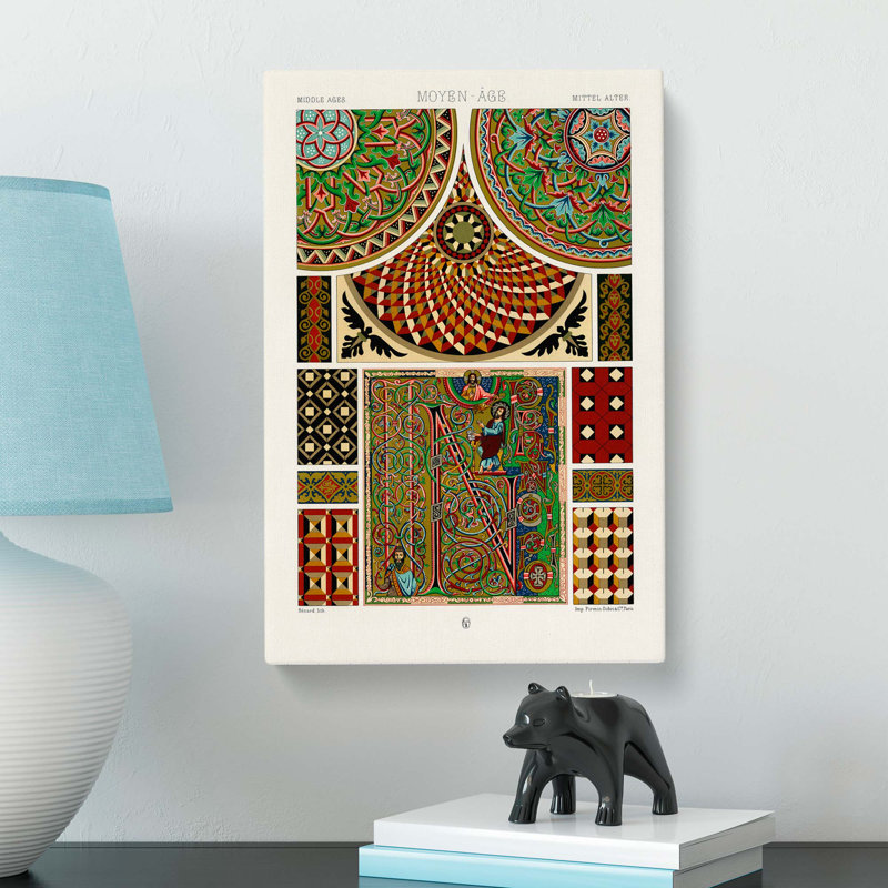 Middle Age Pattern by Albert Racinet - Wrapped Canvas Print, 60cm H x 40cm W x 3cm D