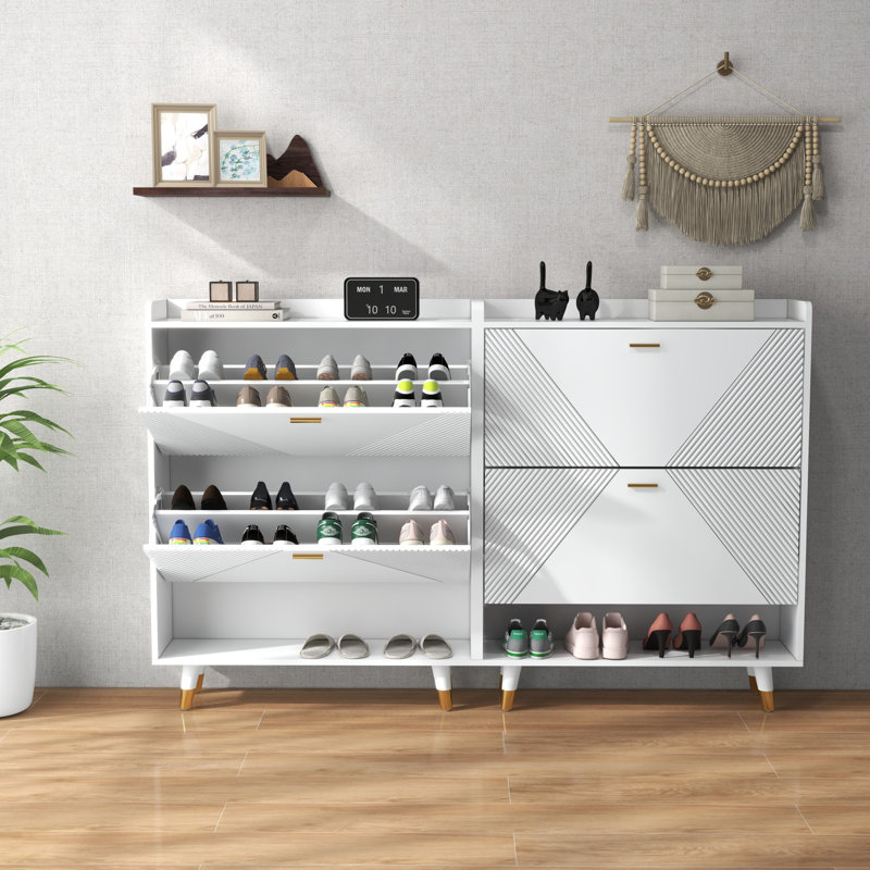 Shoe Storage Cabinets, White