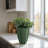 Sculpted Ribbed Ceramic Porcelain Tall Flower Vase for Home Decor - Modern Form Accent Display for Entryway Table Placement - Green-1257525841
