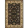 Campagna Polypropylene Oriental Machine Woven Black Tan Burgundy Indoor Area Rug