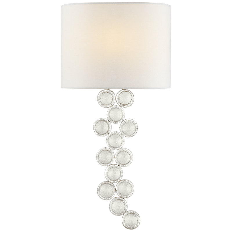 Julie Neill Milazzo Medium Left Sconce, Burnished Silver Leaf
