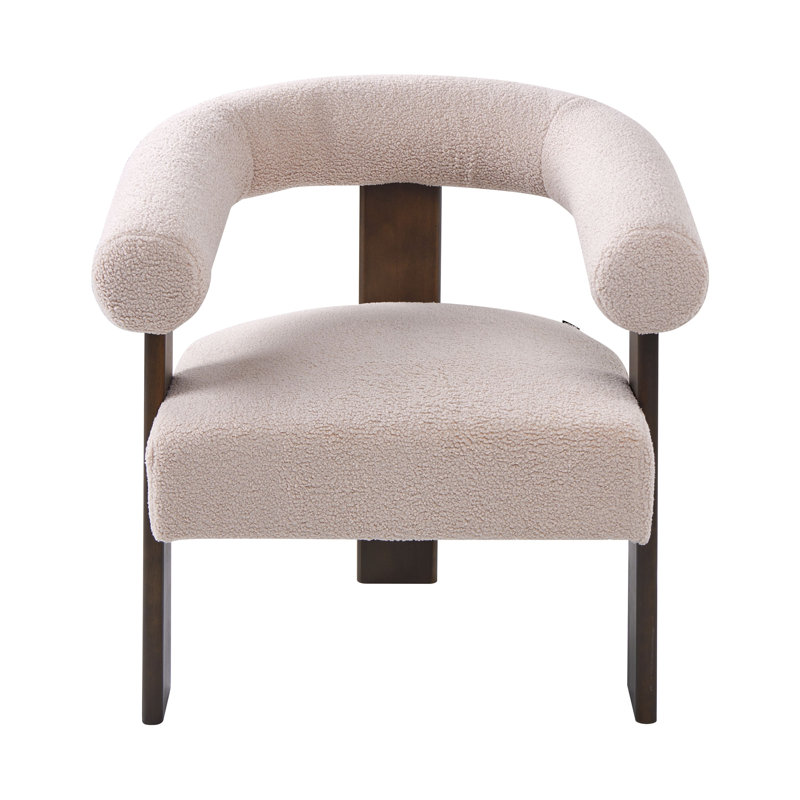 Upholstered Boucle Armchair