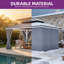 10 Ft. W x 12 Ft. D  Outdoor Aluminum Hardtop Gazebo with White Frame-93729446
