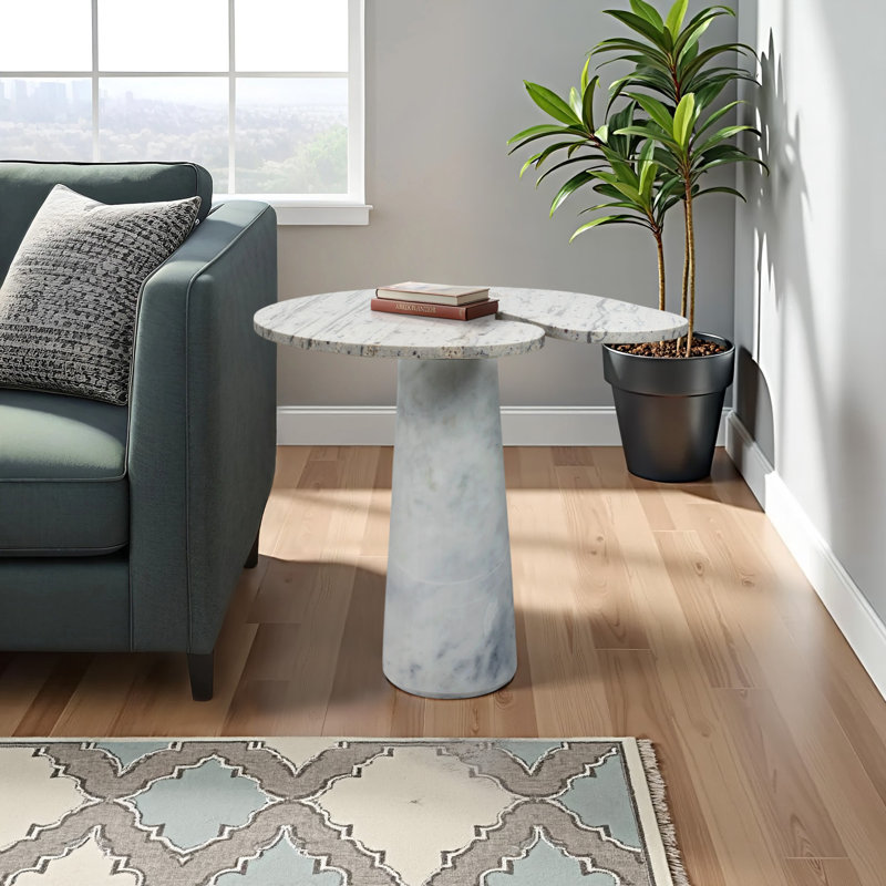 Table d'appoint ronde en pierre Kramer