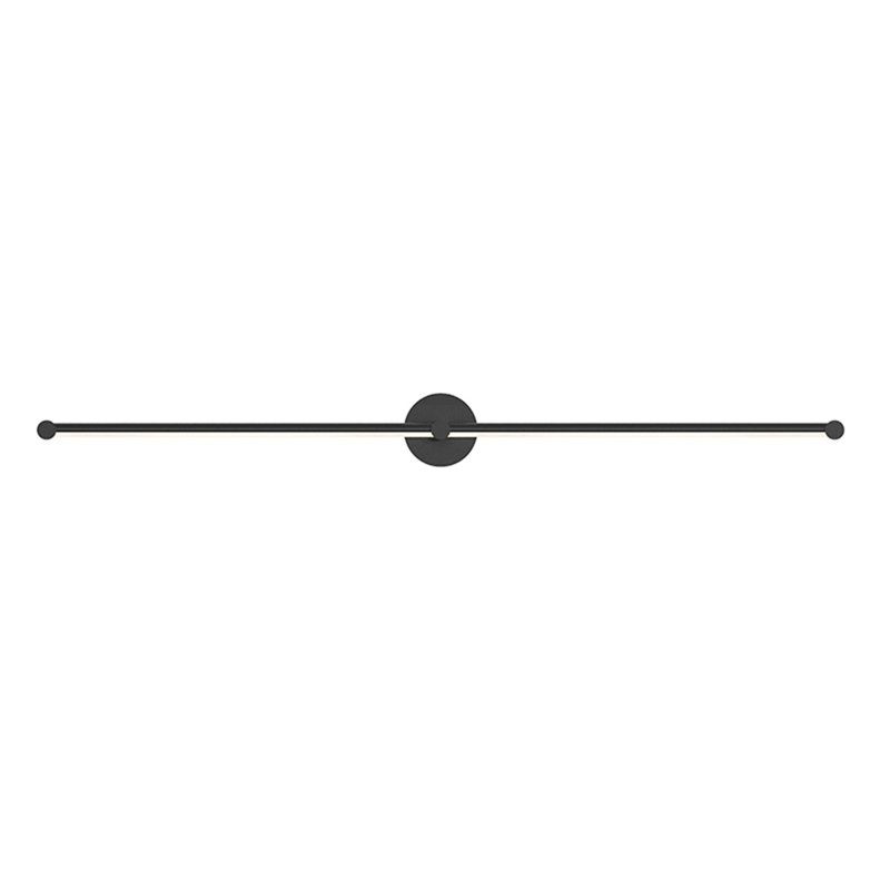 Purolinear 360™ 2 - Light LED Vanity Light, Satin Black, 1.25" H x 73.25" W x 2.75" D