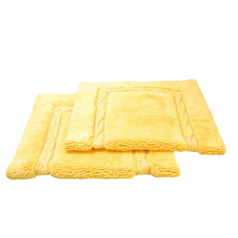 Cotton Bath Rug, Gold Yellow, 24"W x 40"L