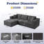 Canapé modulaire Cloud sans os avec méridienne en L, aucun assemblage requis-1128085578