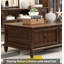 Table basse en bois massif vieilli
