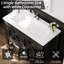 Meuble-lavabo simple autoportant de 89 cm de largeur avec lavabo, 2 portes et tablette ouverte-1840013833