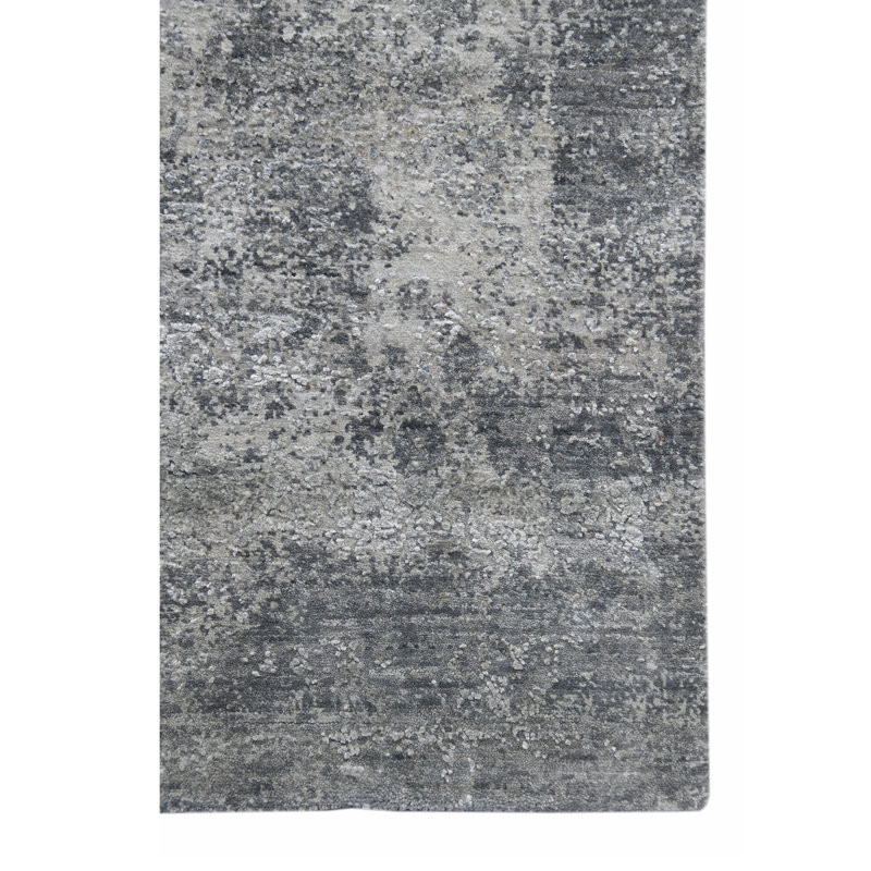 Zenith Abstract Area Rug in Gray, Rectangle 8' x 10'