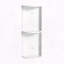 12-inch Wall-Mounted Bathroom Storage Rack with Unique Three-Tier Design, Glossy White