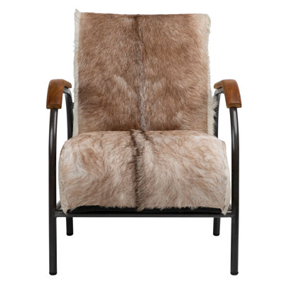 Laney Goat Hide Upholstered Occasional Chair