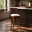 Tabouret de bar d'intérieur rembourré avec structure en métal, ensemble de 2