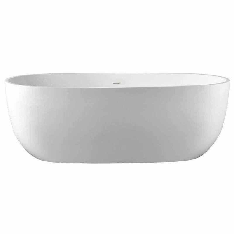 Zoey 67'' x 31.5'' Soaking Acrylic Bathtub, Chrome