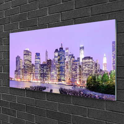 Houses City - Unframed Photograph on Glass