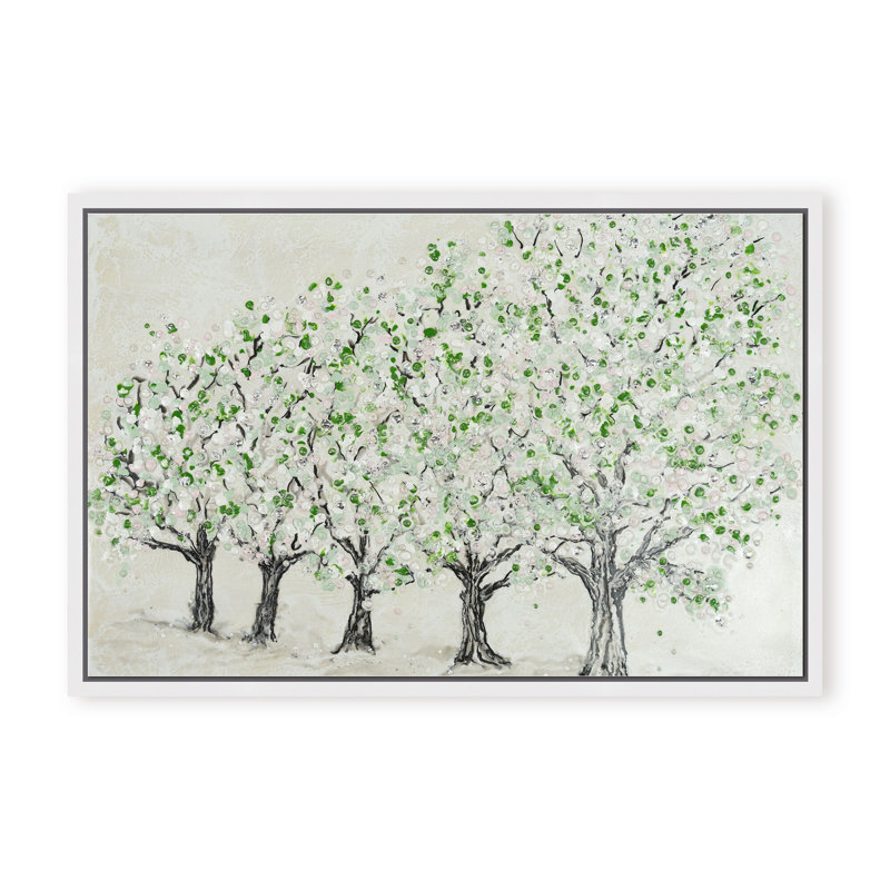 Nature Inspired "Springtime Serenity" Canvas Wall Art By , 16" H x 24" W, Framed Print, Brown