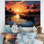«Coastaltropical Boat At Dusk II», reproduction d'art sur toile encadrée-487627938-487627948