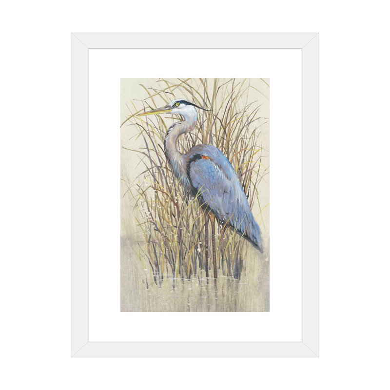 «Wading II» par Timothy O 'Toole - impression d'art graphique, H 32 po x l 24 po x P 1 po, Encadré par un papier blanc