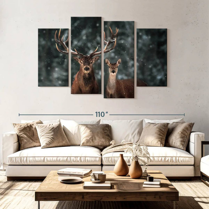 Deer Couple, 54" H x 84" W