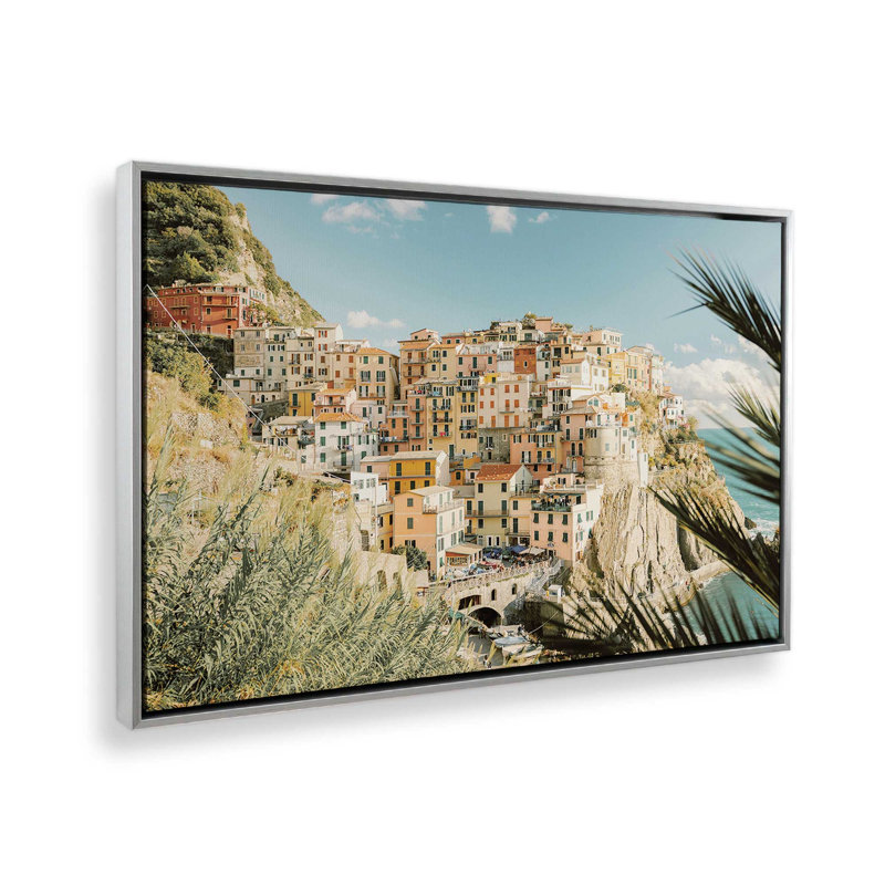 Impression sur toile roulée, Cadre flottant en chrome poli, H 8,75 po x l 12,75 po x P 1,75 po