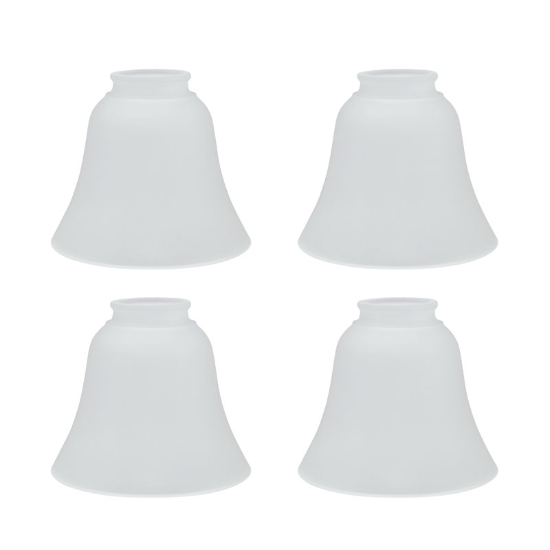 Abat-jour de ventilateur de plafond en verre 4,75 "H blanc givré, H 4,75 po x l 5,38 po x P 5,38 po