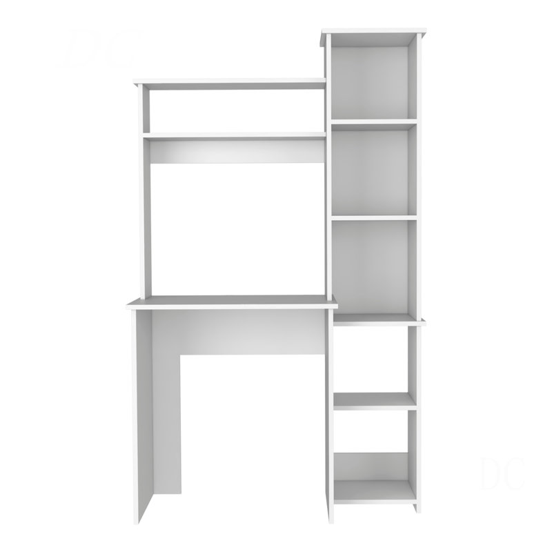 Versalles Writintg Desk, Two Superior Shelves, Five Cubbies, White