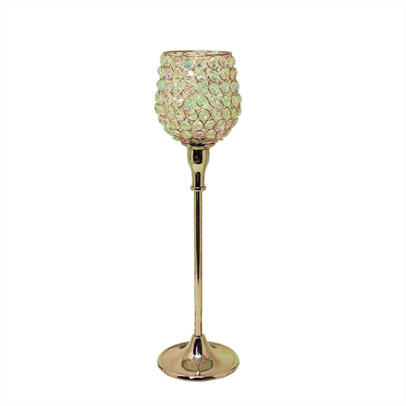 Tabletop Votive Holder, Gold, 19" H x 5" W x 5" D