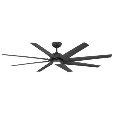 Ventilateur de plafond intelligent à 8 pales de 70 po Roboto XL pour l'intérieur et l'extérieur avec 3000 lumières DEL et télécommande